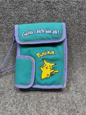 Pokemon Pikachu Kids Shoulder Bag Gotta Catch Em All Blue Vintage